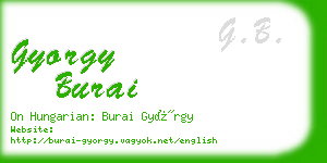 gyorgy burai business card